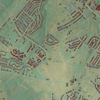 Second close-up of the map of Weigelstown, Pennsylvania print showing more streets and buildings