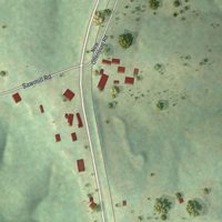 Second close-up of the map of Weingarten, Missouri print showing more streets and buildings