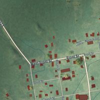 Second close-up of the map of Weir, Mississippi print showing more streets and buildings
