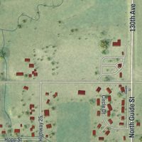 Second close-up of the map of Welcome, Minnesota print showing more streets and buildings
