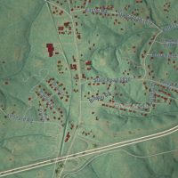 Second close-up of the map of Welcome, North Carolina print showing more streets and buildings