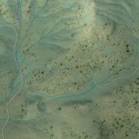 Second close-up of the map of Wellpinit, Washington print showing more streets and buildings