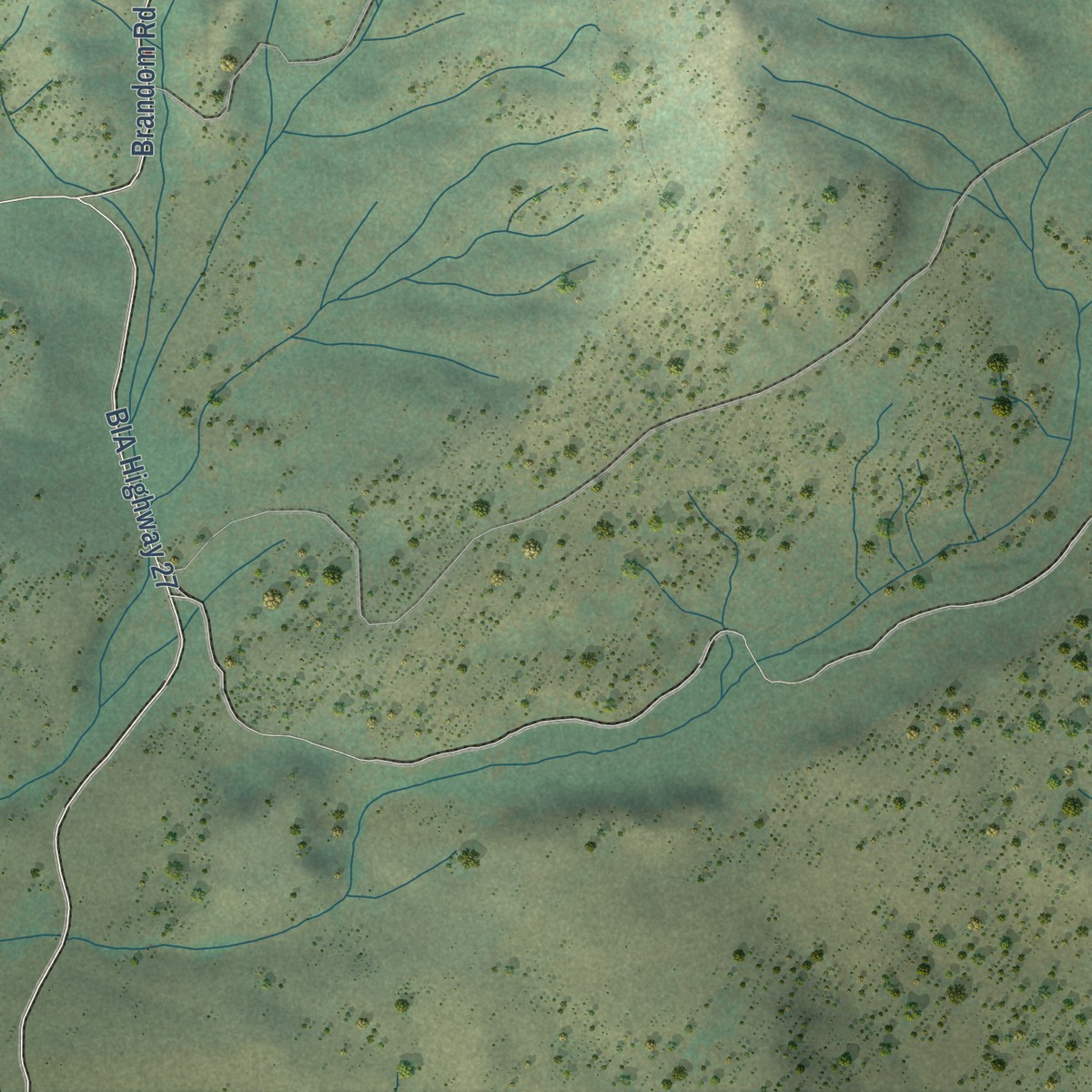 Second close-up of the map of Wellpinit, Washington print showing more streets and buildings