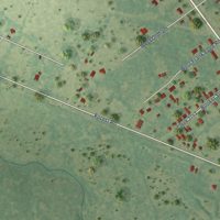 Second close-up of the map of Wells, Texas print showing more streets and buildings