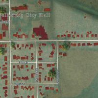 Second close-up of the map of Wellsburg, Iowa print showing more streets and buildings