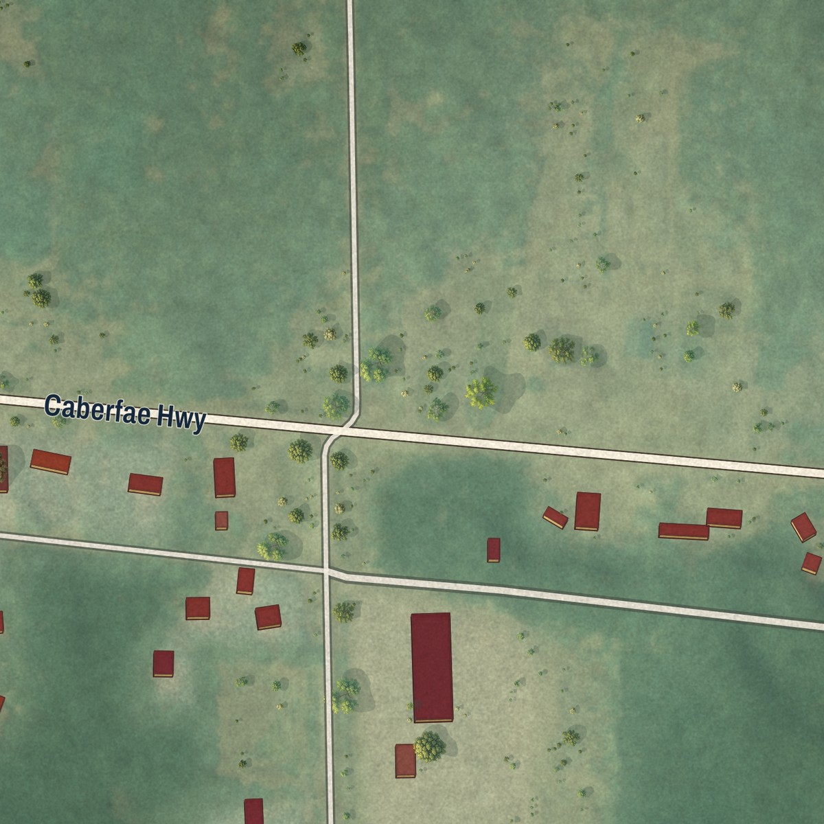 Second close-up of the map of Wellston, Michigan print showing more streets and buildings