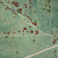 Second close-up of the map of Wellston, Oklahoma print showing more streets and buildings