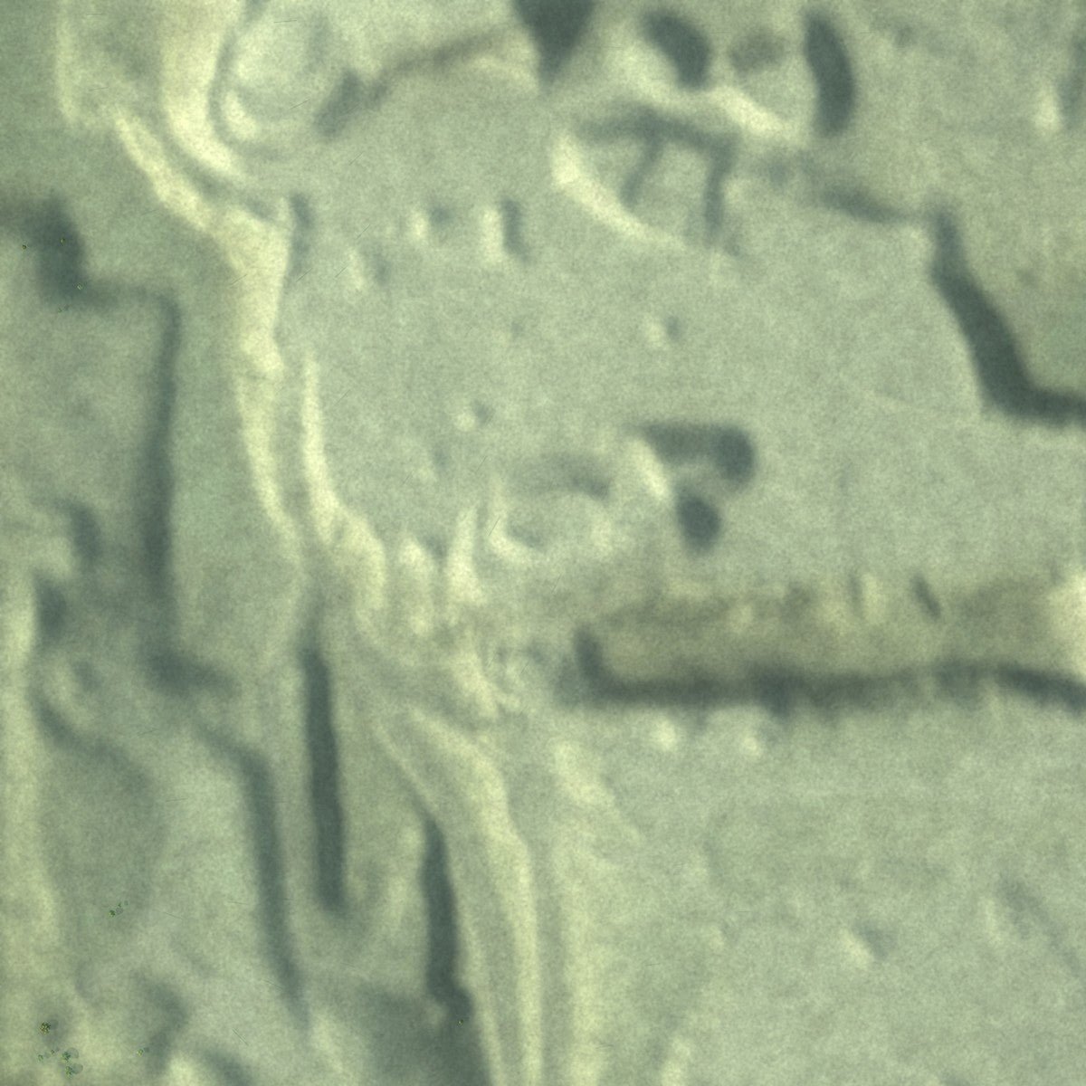 Second close-up of the map of Wenonah, Illinois print showing more streets and buildings