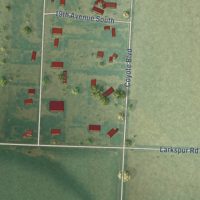 Second close-up of the map of Weskan, Kansas print showing more streets and buildings