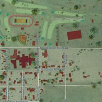 Second close-up of the map of Wessington Springs, South Dakota print showing more streets and buildings