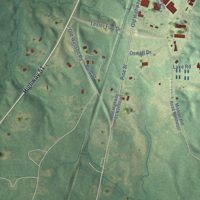 Second close-up of the map of Wesson, Mississippi print showing more streets and buildings