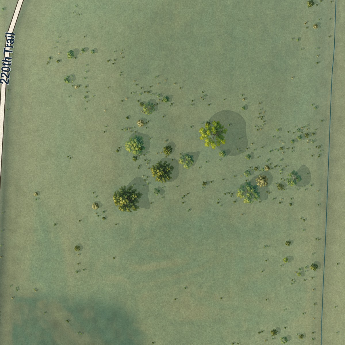 Second close-up of the map of West Amana, Iowa print showing more streets and buildings
