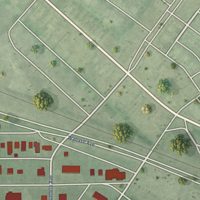 Second close-up of the map of West Arlington, Maryland print showing more streets and buildings