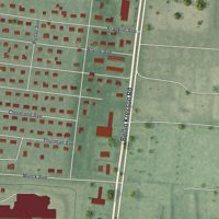 Second close-up of the map of West Berlin, New Jersey print showing more streets and buildings