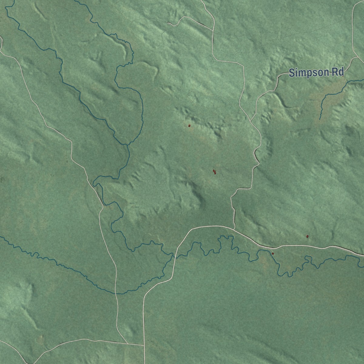 Second close-up of the map of West Branch, Dickinson County, Michigan print showing more streets and buildings