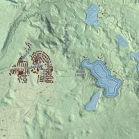 Second close-up of the map of West Branch, Marquette County, Michigan print showing more streets and buildings