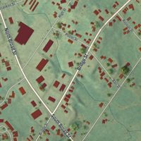 Second close-up of the map of West Carthage, New York print showing more streets and buildings