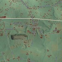 Second close-up of the map of West Cocalico, Pennsylvania print showing more streets and buildings