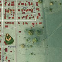 Second close-up of the map of West Concord, Minnesota print showing more streets and buildings