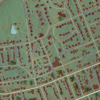 Second close-up of the map of West Elmira, New York print showing more streets and buildings