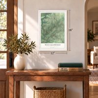 West Fallowfield, Chester County, Pennsylvania map, 12 x 18 inch print in a white frame in an entryway