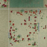 Second close-up of the map of West Goshen, California print showing more streets and buildings