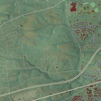 Second close-up of the map of West Hanover, Pennsylvania print showing more streets and buildings