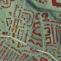 Second close-up of the map of West Haverstraw, New York print showing more streets and buildings