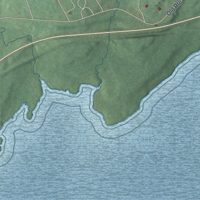 Second close-up of the map of West Hurley, New York print showing more streets and buildings