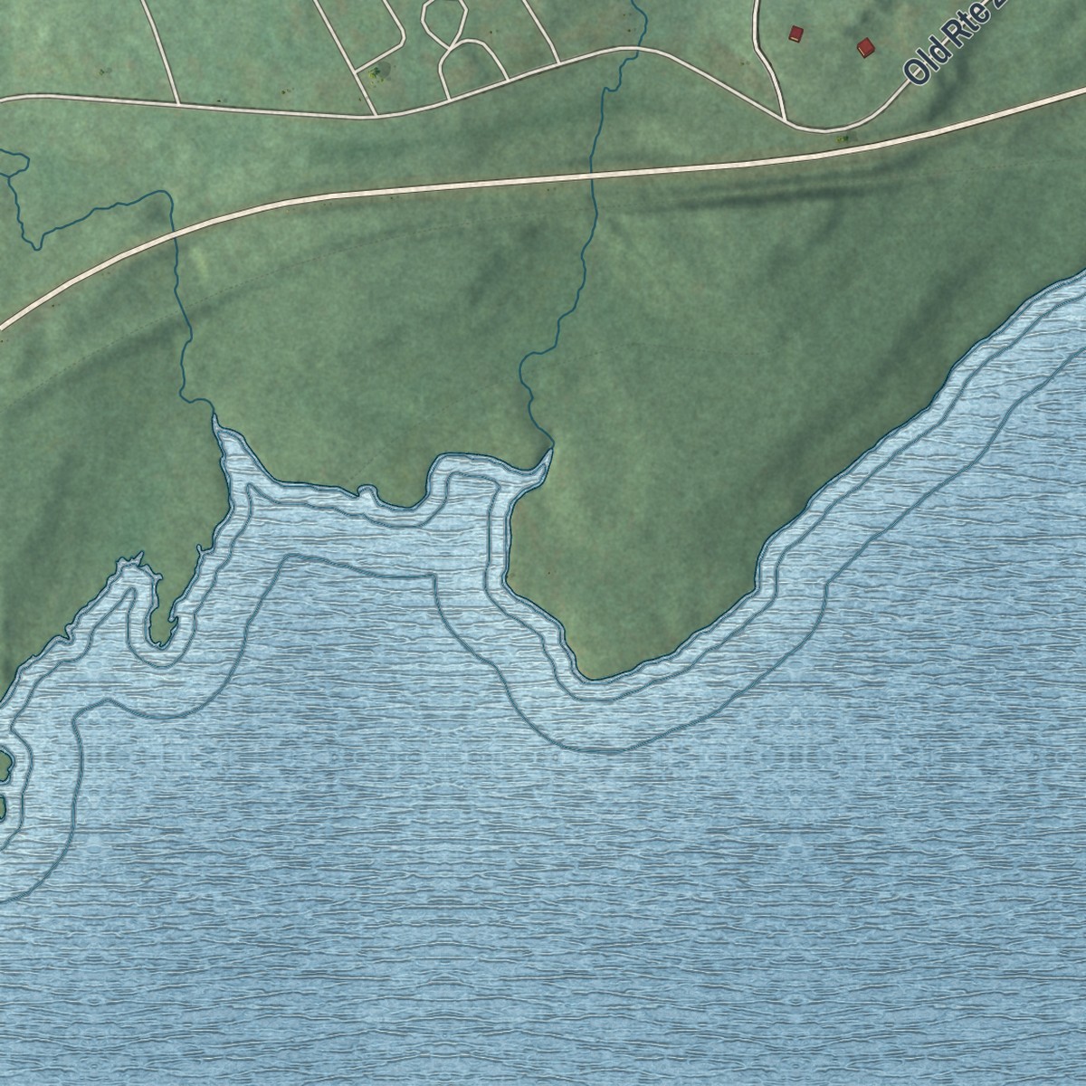 Second close-up of the map of West Hurley, New York print showing more streets and buildings