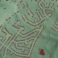 Second close-up of the map of West Laurel, Maryland print showing more streets and buildings