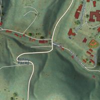 Second close-up of the map of West Liberty, West Virginia print showing more streets and buildings