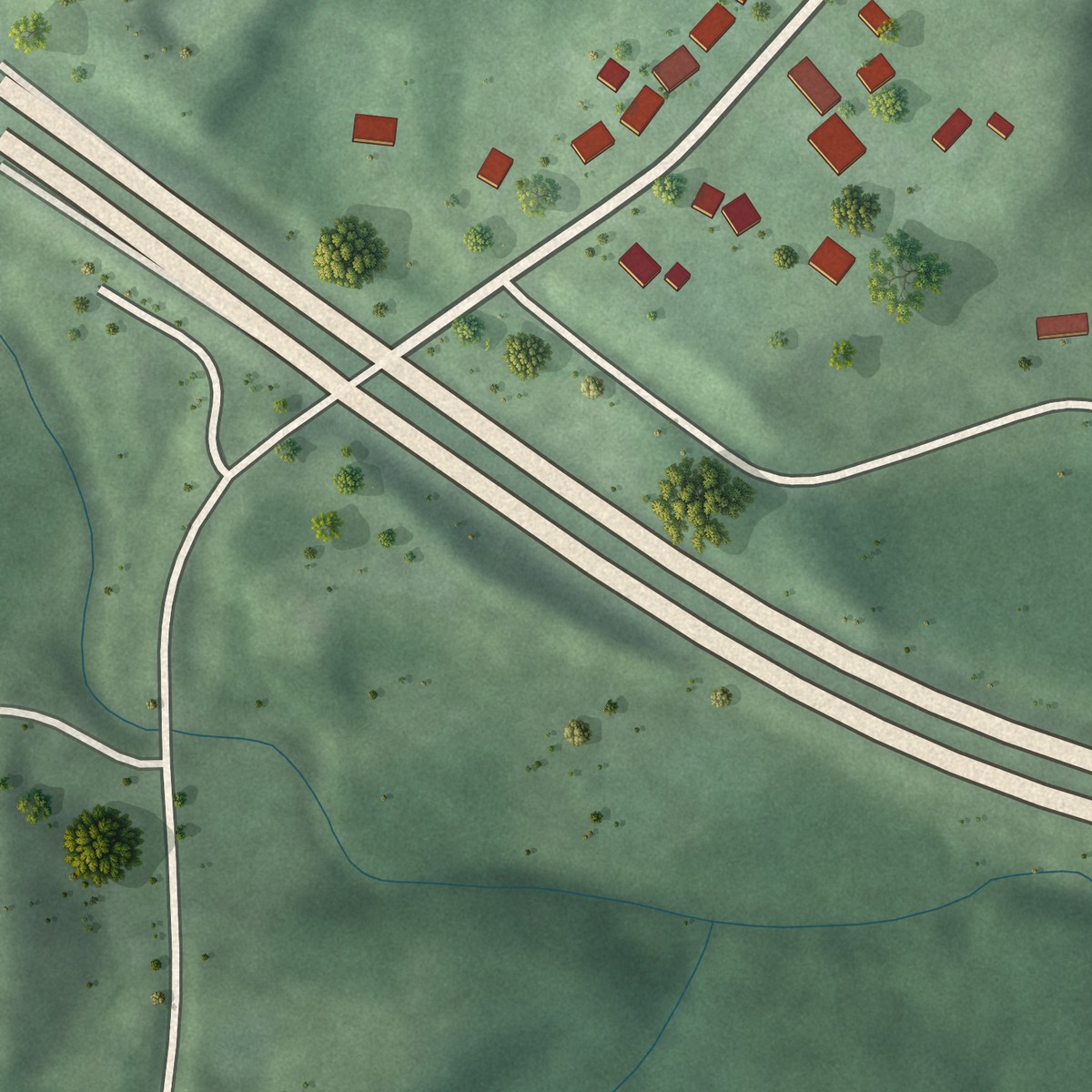 Second close-up of the map of West Logan, Ohio print showing more streets and buildings