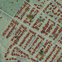 Second close-up of the map of West Menlo Park, California print showing more streets and buildings