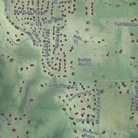 Second close-up of the map of West Middleton, Wisconsin print showing more streets and buildings