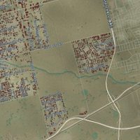 Second close-up of the map of West Odessa, Texas print showing more streets and buildings