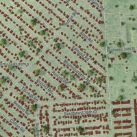 Second close-up of the map of West Park, Florida print showing more streets and buildings