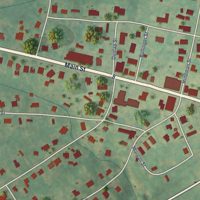Second close-up of the map of West Pelzer, South Carolina print showing more streets and buildings