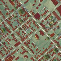 Second close-up of the map of West Pittston, Pennsylvania print showing more streets and buildings