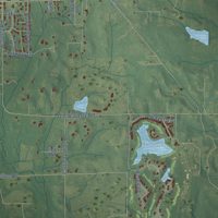 Second close-up of the map of West Point, Mississippi print showing more streets and buildings