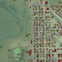Second close-up of the map of West Point, Nebraska print showing more streets and buildings
