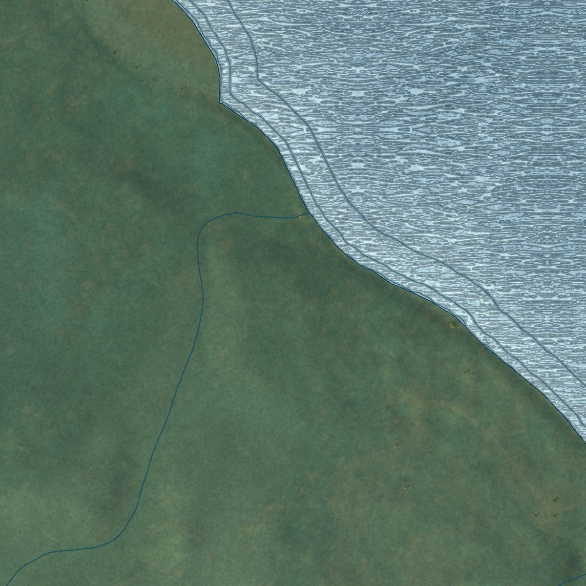 Second close-up of the map of West Roy Lake, Minnesota print showing more streets and buildings