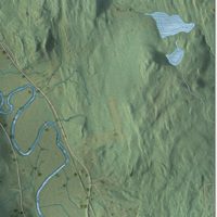 Second close-up of the map of West Rutland, Vermont print showing more streets and buildings