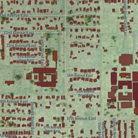 Second close-up of the map of West Samoset, Florida print showing more streets and buildings