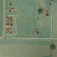 Second close-up of the map of West Scio, Oregon print showing more streets and buildings
