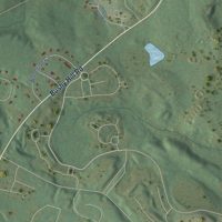 Second close-up of the map of West Simsbury, Connecticut print showing more streets and buildings