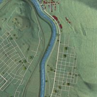 Second close-up of the map of West Taylor, Pennsylvania print showing more streets and buildings