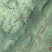 Second close-up of the map of West Vincent, Pennsylvania print showing more streets and buildings
