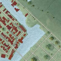 Second close-up of the map of West Wildwood, New Jersey print showing more streets and buildings