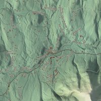 Close-up of the map of West Windsor, Vermont print showing terrain and local geography